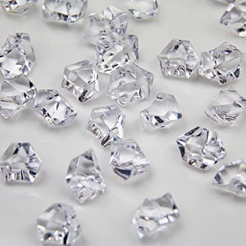Welmatch Clear Acrylic Ice Rock Crystals Treasure Gems For Table Scatters, Vase Fillers, Wedding, Banquet, Party, Event, Birthday Decoration (Clear, )