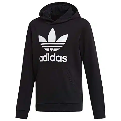 Adidas Originals Unisex Youth Trefoil Hoodie Blackwhite X Large