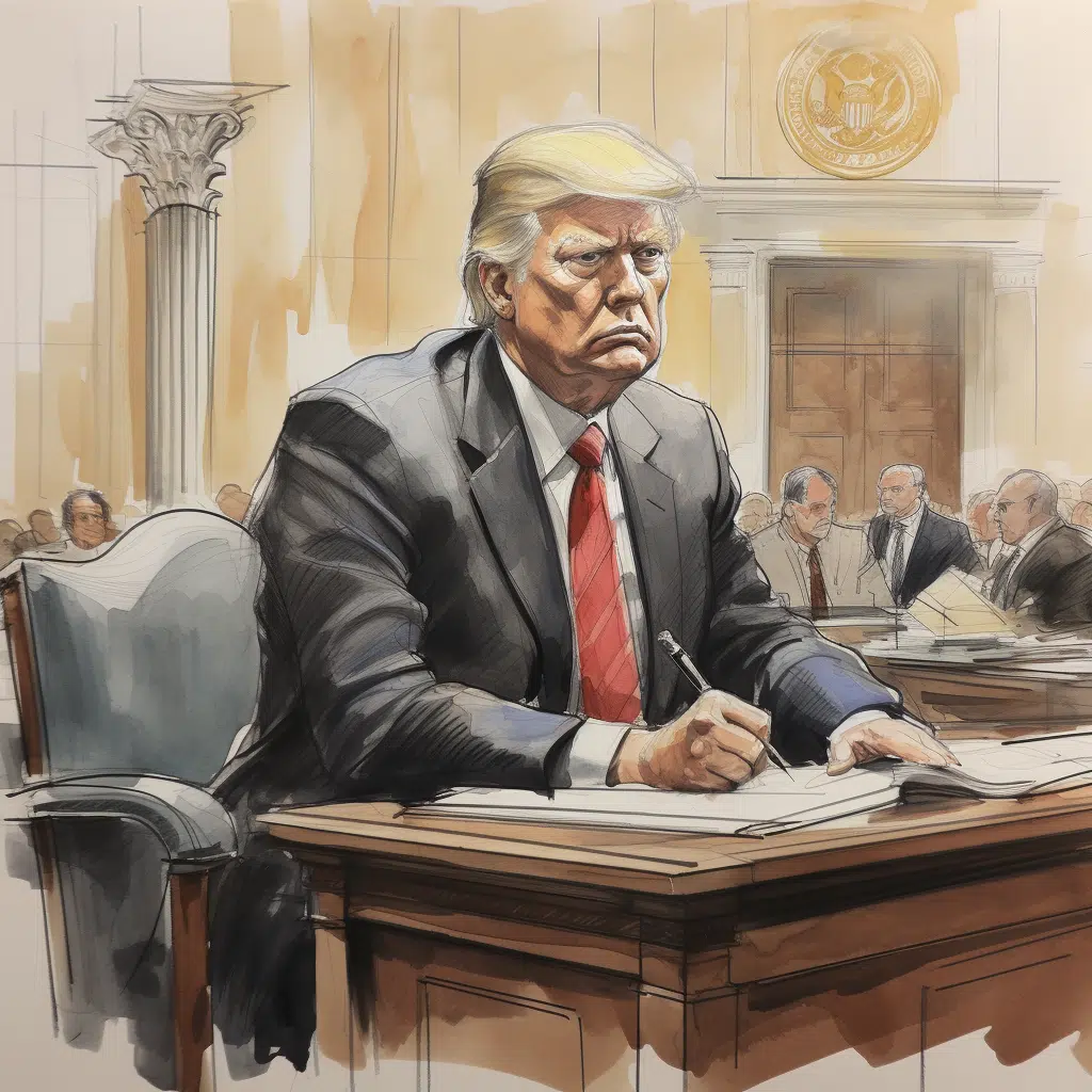 Trump Courtroom Sketch