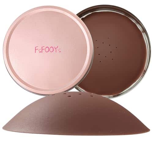 Fsfooys Cakes Body Nipple Cover   Breathable Reusable Sticky Adhesive Silicone Sticky Nipple Pasties Ultra Thin Travel Box (L   Contessa, Large (Fits D+ Cups))