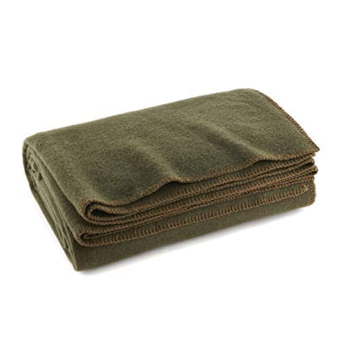 Olive Drab Green Warm Fire Retardant Blanket, X (% Wool) Us Military Style