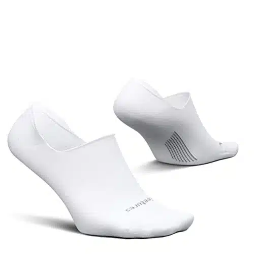 Feetures Everyday Women'S Ultra Light No Show Socks   Heel Gripper Women'S Socks With Iwick Fibers   Stays Hidden On Casual Shoes   Medium, White